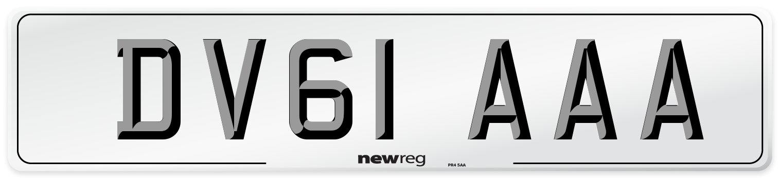 DV61 AAA Number Plate from New Reg